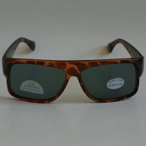 NWT TruVintage Rectangular giraffe tortoise frame smoke glass lens sunglasses